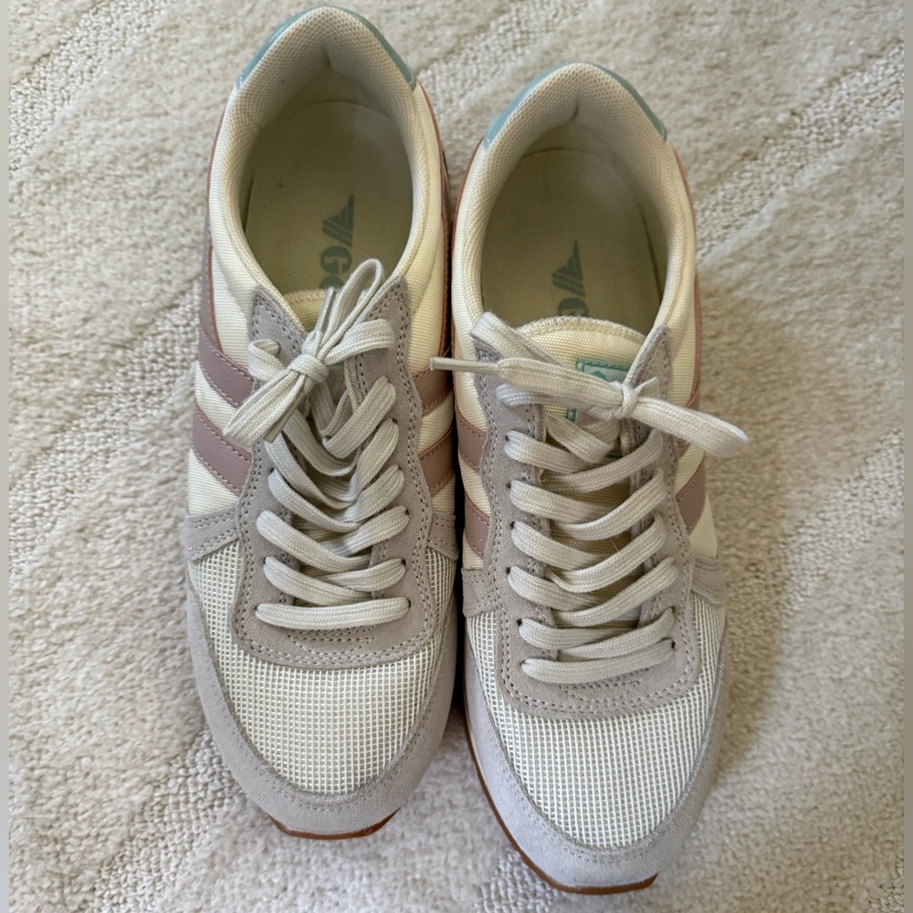 Gola Women's Beige and Light Gray Sneakers